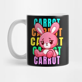 Pink Bunny | Bunny Carrot Lover | Rabbit Carrot Mug